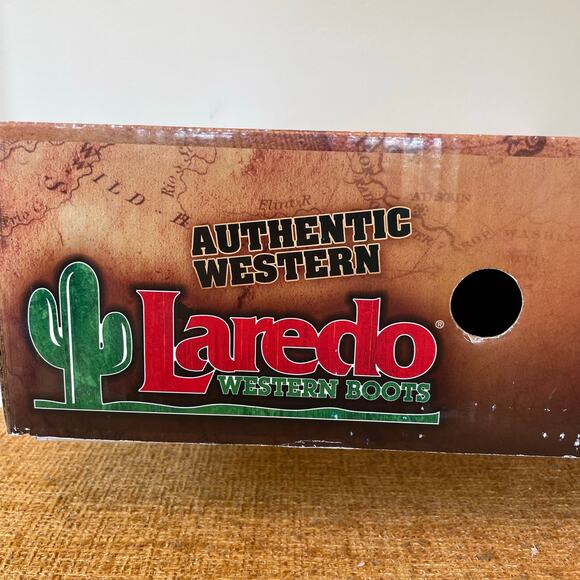 Men’s Laredo Western Leather Boots Sz 8.5 D Copper Kettle Trucker 4243 - Picture 2 of 11